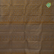 retro yellow neem zari small grand floral self zari doble design border all over weaved silk saree