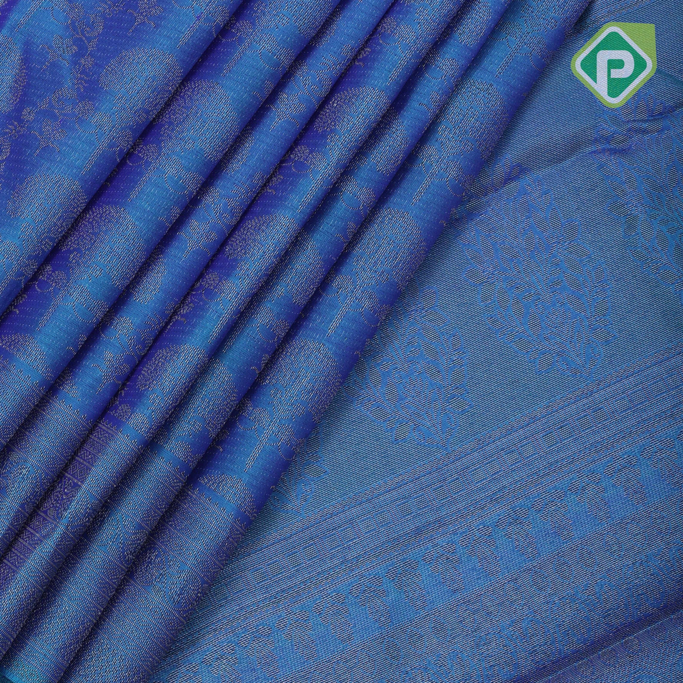 magenta pink with neem zari grand floral design rangoli design lines border all over weaved silk saree