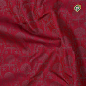 magenta pink with neem zari grand floral design rangoli design lines border all over weaved silk saree