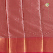 goldish self grand floral tissue contrast pink border celebrity fame trendy fancy saree