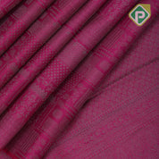 purple with neem zari fancy design blocks borderless all over weaved design silk saree