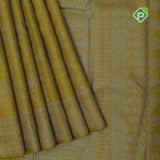 retro yellow neem zari small grand floral self zari floral design border all over weaved silk saree