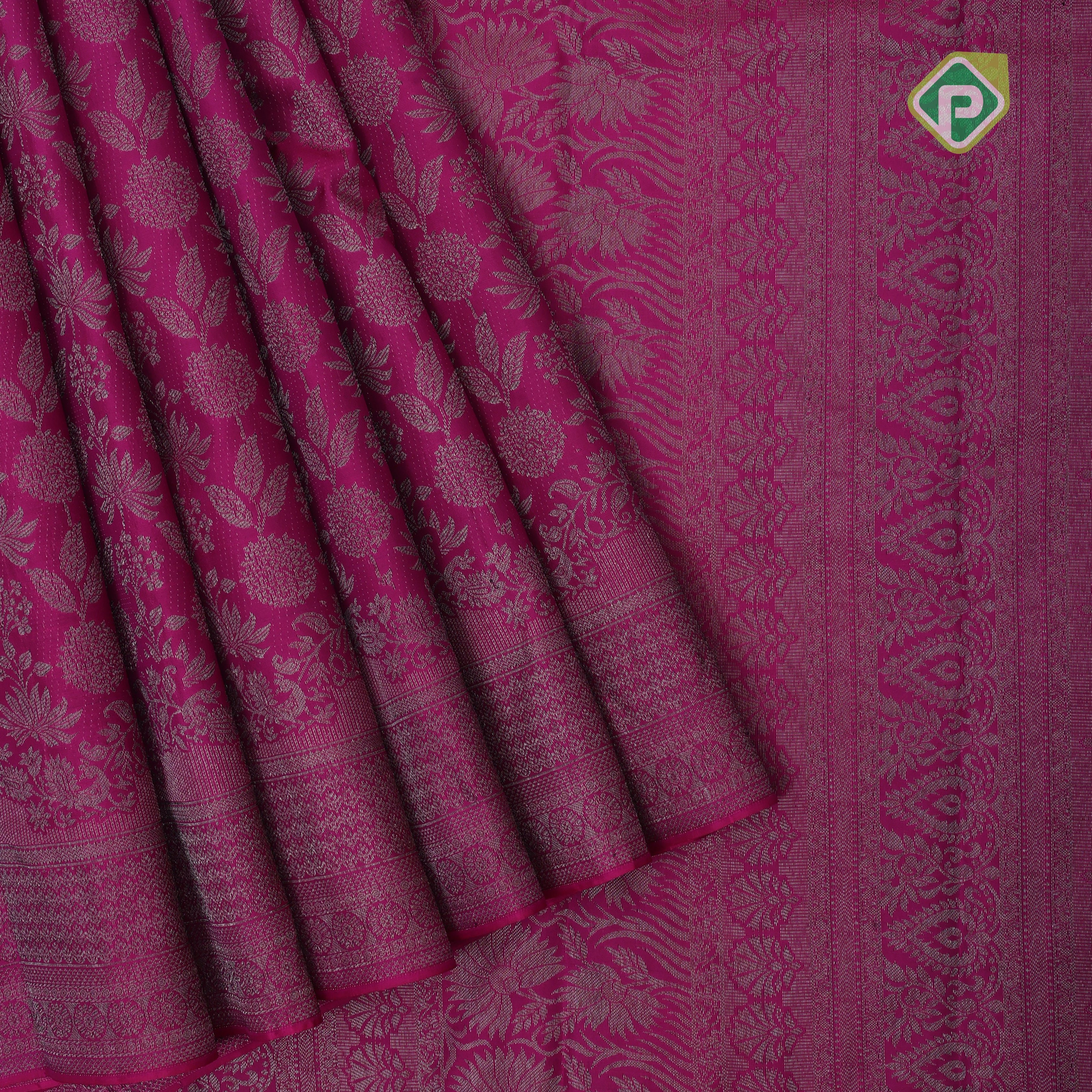 retro yellow neem zari small grand floral self zari doble design border all over weaved silk saree