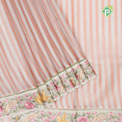 onion beige stripes tissue weave border cut work design border fancy tissue saree