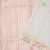 onion beige stripes tissue weave border cut work design border fancy tissue saree