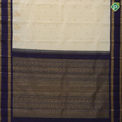 Milk White gold zari mango and annam butta design gold zari yaali butta padded blue gold zari rette pett border traditional silk saree