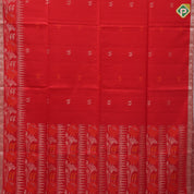 Maroon silver gold zari silk thread mango design leaf design meena work pallu and Border soft silk saree