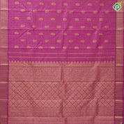 Barbie Pink Gold Zari Mango Design Self Colour mayilkan Ruthracham Border Design Traditional Silk Saree