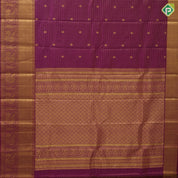 Dark Pink Gold Zari Vairaoosi Flower Motif Self Colour Mango Peacock Border Design Traditional Silk Saree