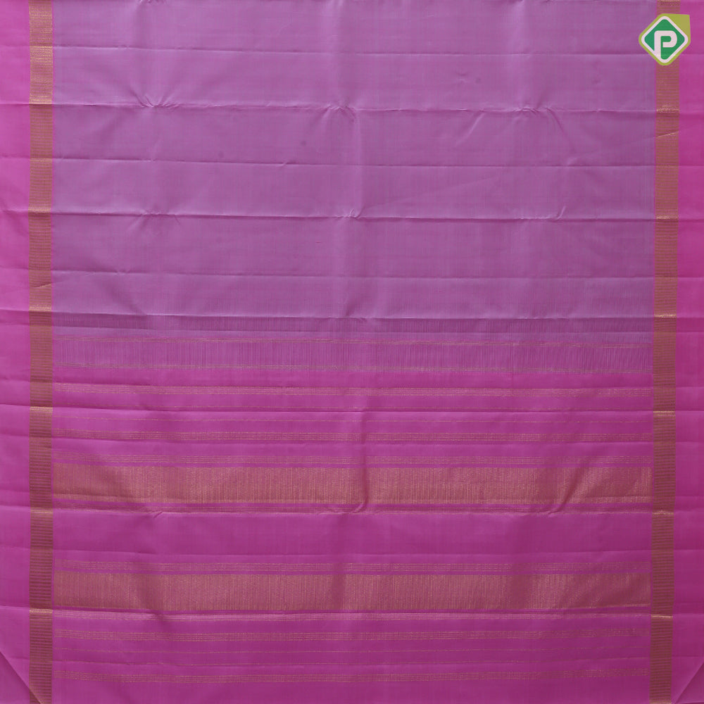 Lavender pink dual done plain weaved Baby pink gold zari butta line border plain traditional vintage silk saree