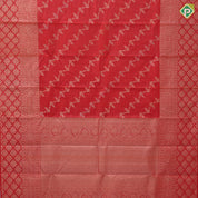 Chilly Red Gold Zari Vairaoosi Floral Design Self Colour Peacock Ruchracham Border Design Traditional Silk Saree