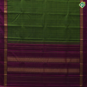 Bottle green plain weaved Purple gold zari border plain traditional vintage silk saree