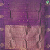 Magenta Color Gold Zari Vaira Oosi Line And Small Motif Border Peacock Tree Butta Traditional Silk Saree
