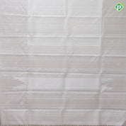 half white silver gold zari checks design beige plain silver gold zari flower butta border traditional silk saree