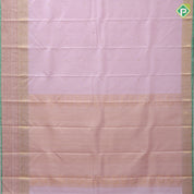 Creamy pink gold zari vairaoosi annam chakkaram butta self gold zari peacock lines border traditional silk saree