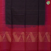 Purple Colour Gold Zari Vairaoosi Lines Design Rani Pink Temple Ruthracham Border Design Soft Silk Saree