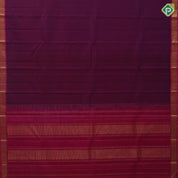 Purple full body plain weaved pink gold zari bavanji edge border plain traditional vintage silk saree