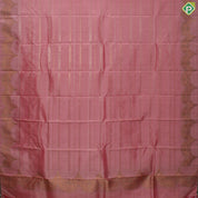 Peach Pink With Silver and Gold Zari Lines Self Colure Border Trendy Silk Saree