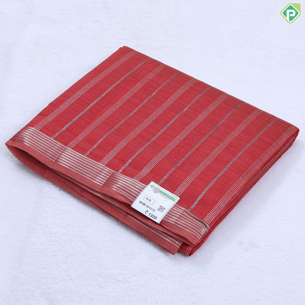 Peacock blue silver zari stripes and border trendy fancy chiffon saree