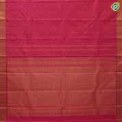 Rani pink gold zari vaira oosi lines ruthratcha design dark pink wave border design traditional silk saree