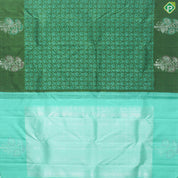Olive Green Thread Work With Self Color Border Trendy Silk Saree