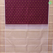Beetroot Red Gold Zari Mango Small Motif  Misty Rose Elephant Peacock Border Design Traditional Silk Saree