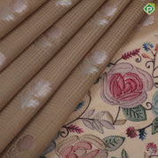 Light Colour Based Vairaoosi Flower Butta Design Border Flower Meena Work Type Fancy Cotton Saree