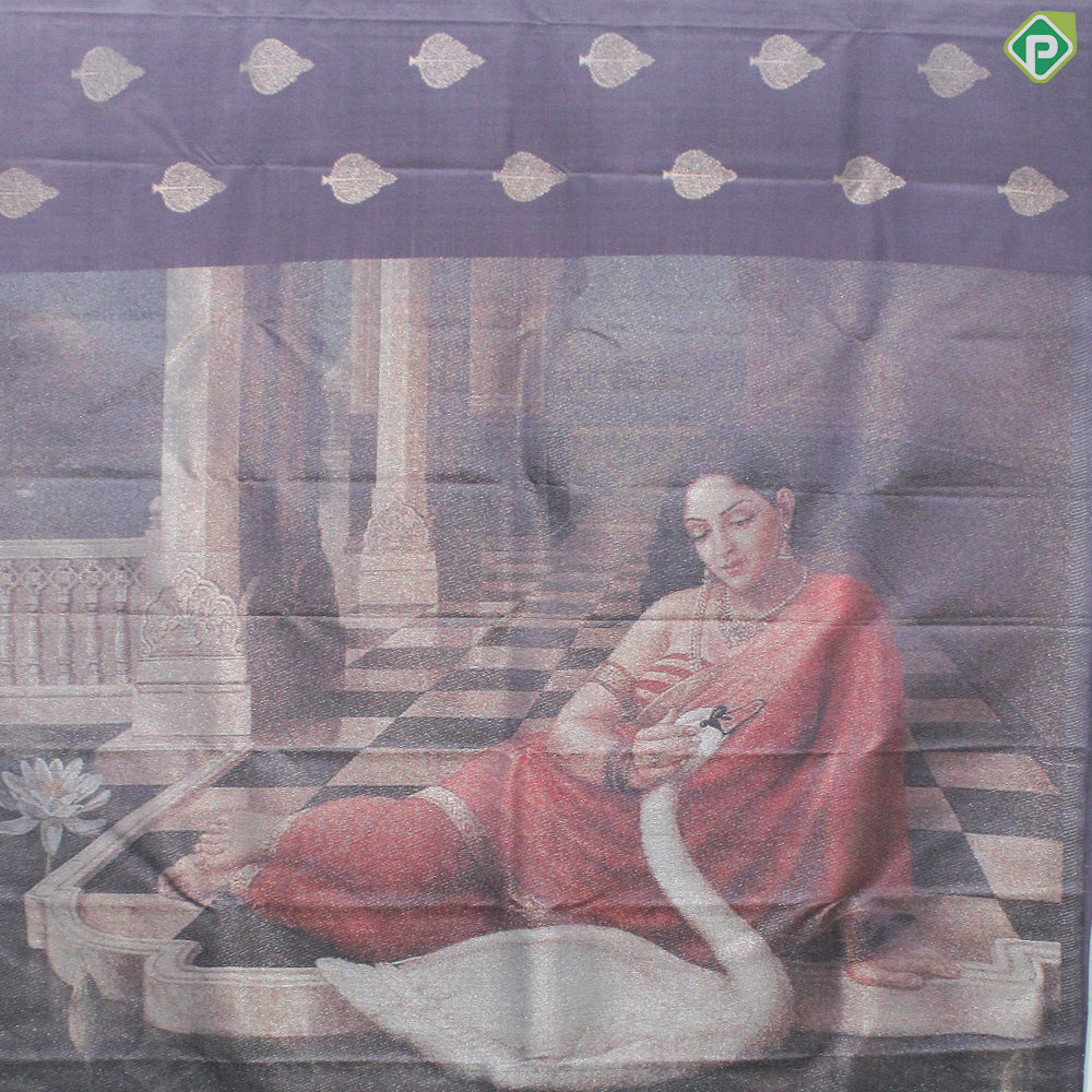 Ravi Varma and Daisy Flower Pallu Concept Signature Edition Silk Saree