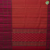 Reddish Orange Gold Zari Weave Design Dark Pink Floral Border Design Trendy Silk Saree