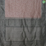 Dusty Pink silver Zari With Black Color Fancy trendy Silk Saree
