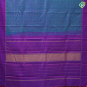 Peacock blue and green silk thread padded zari checks rani pink plain gold zari padded border soft gift silk saree