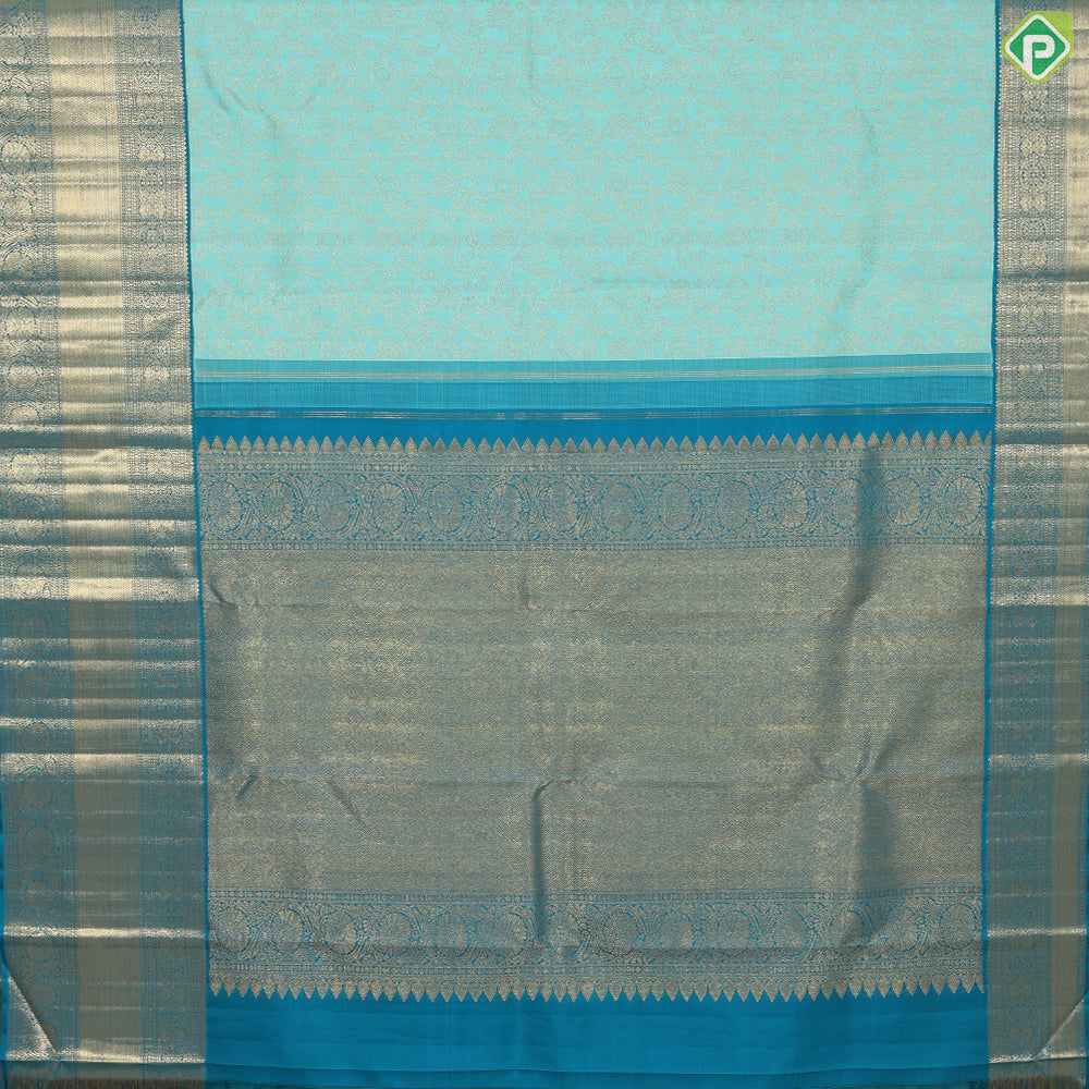 Rexona green gold zari grand floral peacock green border grand brocade bridal silk saree