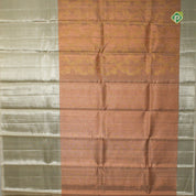 Peach Pink Big Border Pure Exclusive Wedding Silk Saree