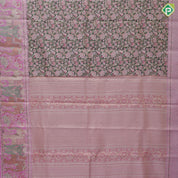 olive green silver gold zari by zari grand floral meena work lavender pink gold zari elephant border tissue silk saree