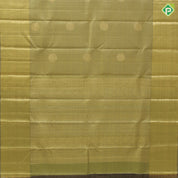 Manthulir green gold zari vairaoosi checks self gold zari multi design lines border traditional silk saree