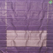 Light Purple Silver Zari With Self Color Border Traditional Silk Saree