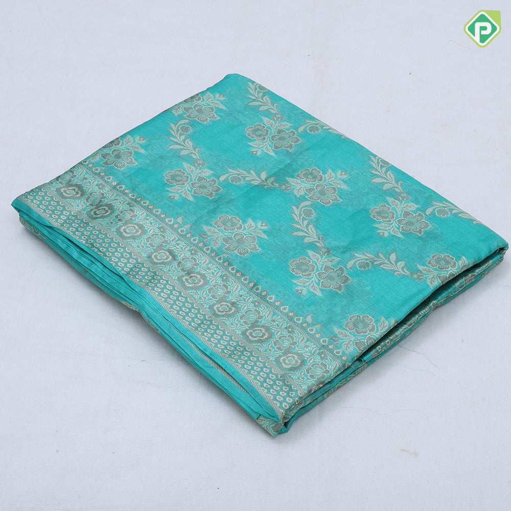 Trending colors grand floral design self grand border fancy tissue organza saree