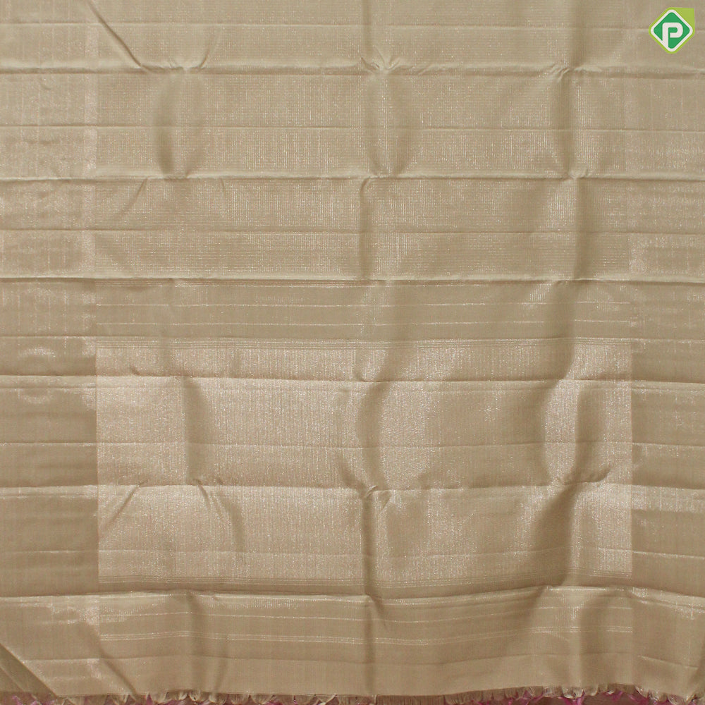 Beige Color Gold Zari With Self Color Traditional Silk Saree