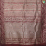 Dusty Pink Silver Gold Zari With Dark Onion Pink Border Fancy Trendy Silk Saree