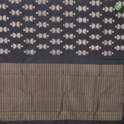 Luxury Black half circles geometric motifs design borderless trendy designer silk saree