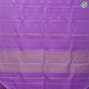 Dark lavender gold zari Annam and chakram butta self vairaoosi checks border traditional silk saree