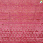 Pink self floral tissue weaved design borderless rani pink edge Trendy tissue silk saree
