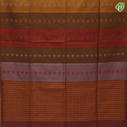 Tri color designed partial lines design borderless color full pallu soft silk saree