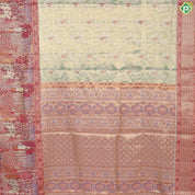 Pista green silver gold zari grand floral meena work design contrast pythonic border grand bridal silk saree
