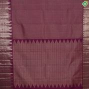 fire Orange silver gold zari fancy Beed stripes design self silver gold zari temple tower trendy tissue silk saree