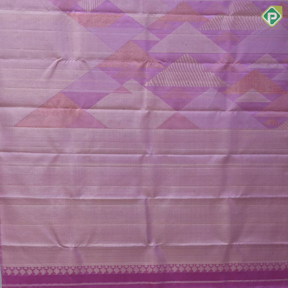 lavender base zari by zari crystal shape design borderless trendy designer tissue silk saree