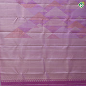 lavender base zari by zari crystal shape design borderless trendy designer tissue silk saree