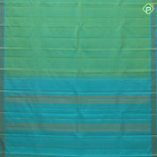 Pista green dual done plain weaved Rexona green gold zari elephant butta line border plain traditional vintage silk saree