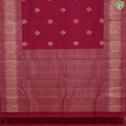Magenta With Neem Zari Flower Butta Self With Silver Zari Border Traditional Silk Saree