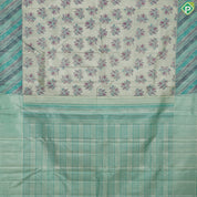 Elechi green multi color flower design Green Multi color cross border tissue trendy silk saree